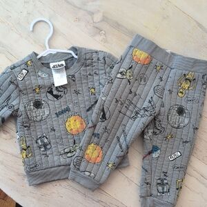 Star Wars Gray Quilted Toddler Outfit